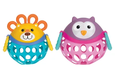 Produktbild von NUBY Beißring Schlüssel mit Rasselball, verschiedene Texturen, ergonomische Griffe, Zahnungshilfe ab 3 Monate
