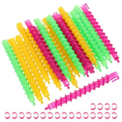 Immagine prodotto di 20 pezzi di spirali per riccioli – strumenti di styling in plastica colorata