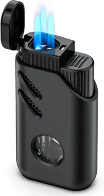 Obrázek produktu pro Zapalovač Jet Flame, odolný proti větru, plynový, doplňovací, vhodný pro venkovní použití (prodáván bez plynu)