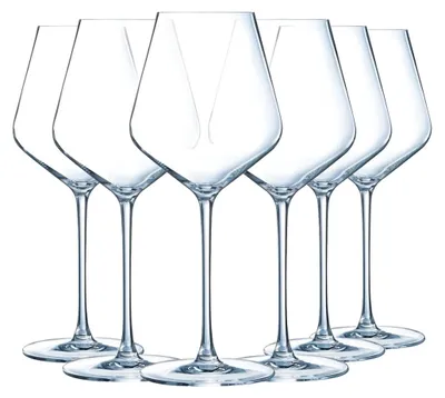 Weingläser 6er Set 28 cl Krysta-Glas spülmaschinengeeignet