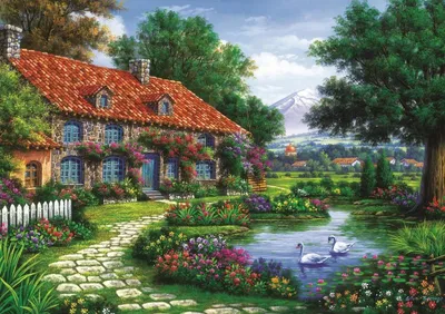 Obrázek produktu pro ART PUZZLE Puzzle Zahrada s labutěmi 1500 dílků