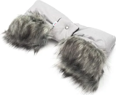 Obrázok produktu pre Rukávník na kočiar 2v1 New Baby s kožušinkou grey