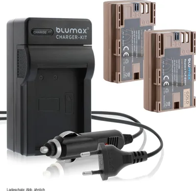 Produktbild von 2x Akku + Lader für Canon LP-E6NH R7 R6 Mark II - mit Typ-C- 2250 mAh 7,2V