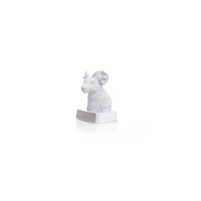 Zdjęcie produktu dla Figurka porcelanowa Barana, 10 cm, biała biszkoptowa – motyw zodiaku