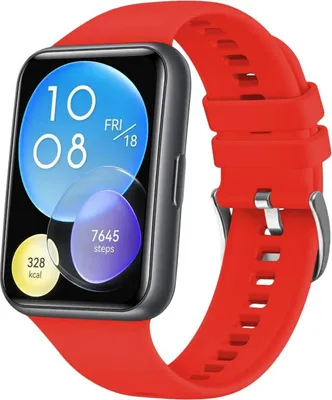 Produktbild von FIXED Silikonarmband für Huawei Watch FIT2 rot
