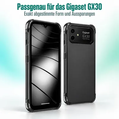 Produktbild von caseroxx Schutz-Hülle TPU-Hülle kompatibel mit Gigaset GX30, Gummi Handy Tasche schwarz