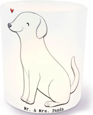 Produktbild von Mr. & Mrs. Panda Kerzenglas Labrador Moment - Transparent - Geschenk, Glas Windlicht, Kerzenhalter, Teelicht, Deko, aus