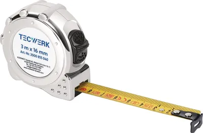 Produktbild von Tecwerk Taschenrollbandmaß EG II Kunststoff Chrom  - 1 Stk.