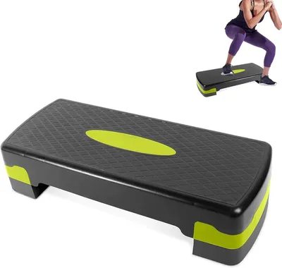 Productafbeelding van Fitness stepper 10-15 cm, met weerstandsbanden, verstelbaar, voor krachttraining