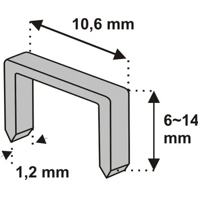 Immagine prodotto di Zszywki 12 mm 1000 sztuk grubości 1,2 wzór D11