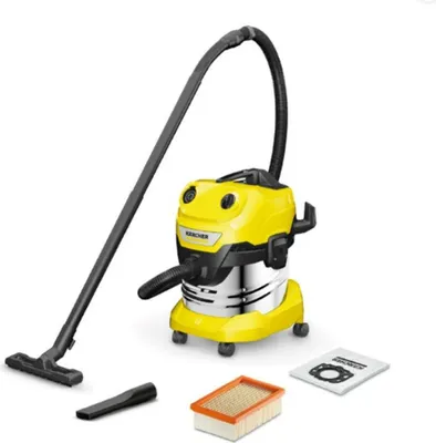 Zdjęcie produktu dla Kärcher WD 4 S V-20/5/22, 1000 W, Bęben próżniowy, Suchy i Mokry, Bez worka, 20 l, Tkanina