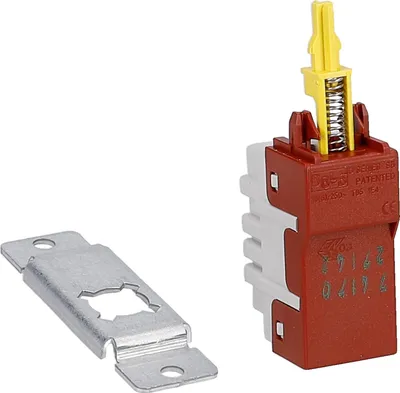 Produktbild von easyPART passend für 1115741017 Electrolux Tastenschalter EinAus mit Haltebügel Schalter Taste 1fach Spülmaschine Geschirrspüler AEG 111574101 auch Privileg ArthurMartin