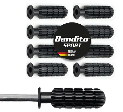 Produktbild von Kickergriff Hobby, kleinerer Griff für alle Freizeit- und Hobby Tischkicker die mit 13 mm Kickerstangen, ausgestattet sind, griffige Oberfläche, passend auch für Mini-Kicker, Set mit 8 St.