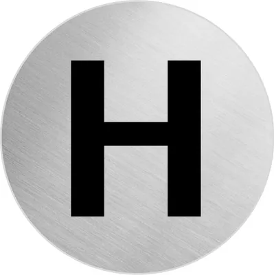 Produktbild von Schild Türschild WC Herren | Edelstahl selbstklebend Ø 60 mm