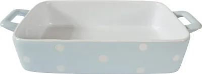 Produktbild von Isabelle Rose IR5456 - Auflaufform klein, Pastellblau, blau mit weißen Punkten, Polka dot