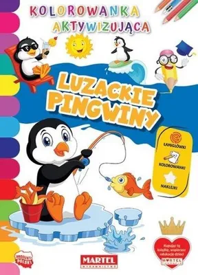 Zdjęcie produktu dla Kolorowanka aktywizująca z naklejkami "Luzackie Pingwiny" Martel