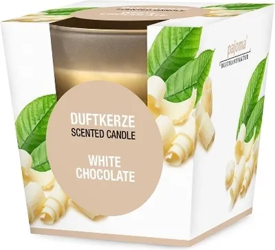 Produktbild von Duftkerze im Glas White Chocolate Weiße Schokolade Pajoma