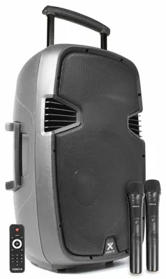 Obrázok produktu pre Prenosný reproduktor s Bluetooth – 700 W – 15-palcový basový reproduktor – čierna farba – karaoke súprava s batériou