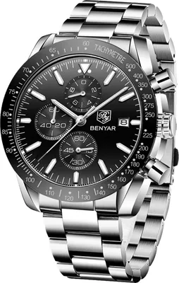 Produktbild von herrenuhren Chronograph Analogue Quartz Armbanduhr für männer Lederband Herren Fashion Business Sport Design 30M wasserdicht Elegantes Geschenk