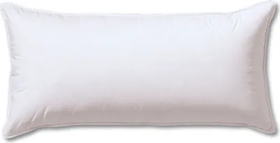 A white pillow on a white background.