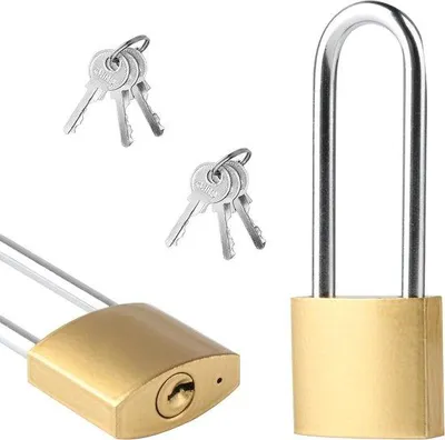 Productafbeelding van Famanu hangsloten met sleutel – duurzaam en veilig – 38 x 106 mm