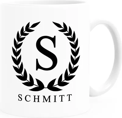 Produktbild von Namenstasse personalisierte Kaffee-Tasse mit Namen und Initiale Monogramm persönliche Geschenke SpecialMe® mit Namen weiß Keramik-Tasse