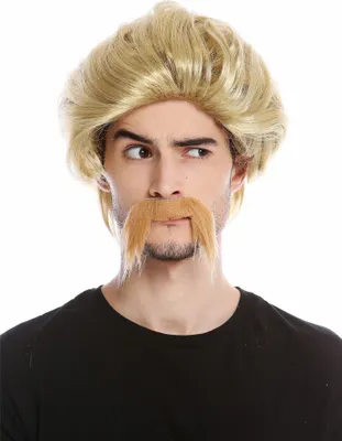 Produktbild von WIG ME UP Perücke Bart Lang Blond Germane Cop 70er 0025-ZA89