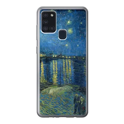 Produktbild von MuchoWow® Handyhülle Schutzhülle Hülle für Samsung Galaxy A21s Die sternenklare Nacht - Vincent van Gogh Silikon Softcase Handy Hülle - Hartschale