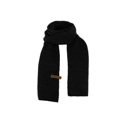 Image de Écharpe Knit Factory Jazz 200 x 30 cm, lisse, noire