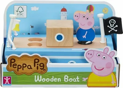 Produktbild von Peppa Pig - Holzboot mit Figur