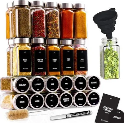 Produktbild von Kruidenpotjes-Set mit Etiketten und Zubehör - 120ml
