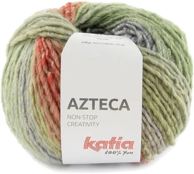 Zdjęcie produktu dla Katia Azteca 7881 Light Green/Light Violet Przędza dziewiarska