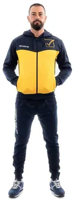 Immagine prodotto di Tuta Intera Viscosa Melange Con Capuccio In Polarfleece, Colore Blu/Giallo Melange, Taglia 4Xs