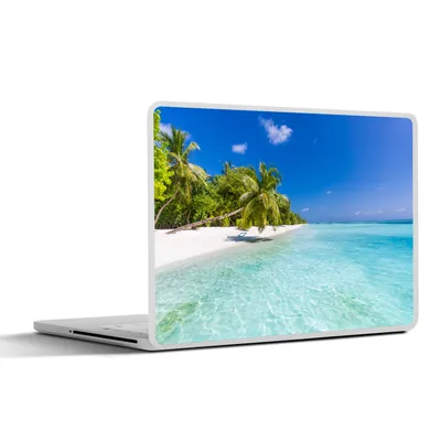 Produktbild von MuchoWow® Laptop Aufkleber Sticker Cover Meer - Tropen - Palmen 31x22.5 cm - Laptop-Deko