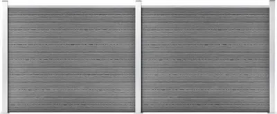 Produktbild von Zaunelement Set WPC 353x146 cm Grau