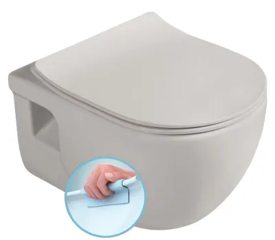 Produktbild von Sapho BRILLA Hänge-WC, Rimless, 36,5x53cm, latte matt