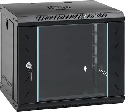Image de Armoire réseau avec stockage Noir 53 x 45 x 45 cm Acier
