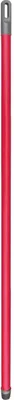 A red cylindrical object with a gray top, likely a can or container, against a blurred background.
