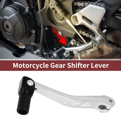 Image de Levier De Changement De Vitesse Pliable Pour Moto Pour Yamaha Ttr 50Cc En Alliage D'Aluminium Avec Bras De Levier De Changement De Vitesse En Ton Argent Noir