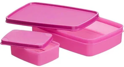 Produktbild von Famanu Lunchbox Set, 2-teilig, wiederverwendbare Lunchdosen, rosa