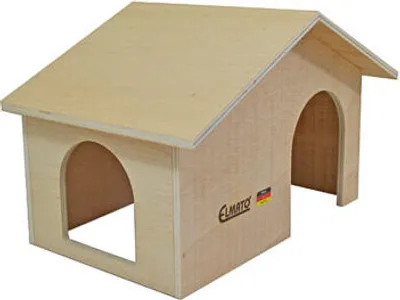 Produktbild von Elmato 10020 Hasenhaus Nagerhaus Almhütte Naturholz, 33x24x24cm