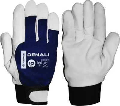 Produktbild von Winter Arbeitshandschuhe Montagehandschuhe Mechaniker Gefüttert Leder (DENALI-1) Gr. 9