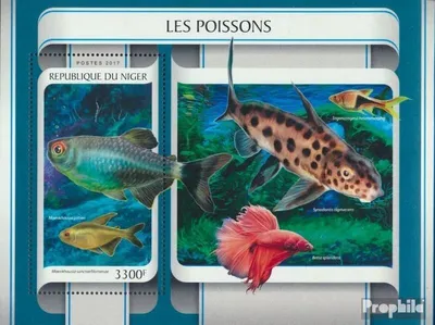 Produktbild von Briefmarken Niger 2017 Mi Block 676 (kompl. Ausg.) postfrisch Fische