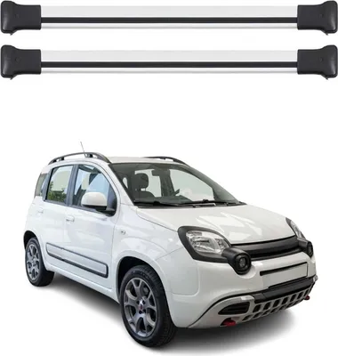 Immagine prodotto di Portapacchi base per Fiat Panda Cross 2014-2025 75kg alluminio argento 2 pz
