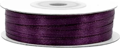 Produktbild von Satinband 3mm x 50m Rolle Aubergine