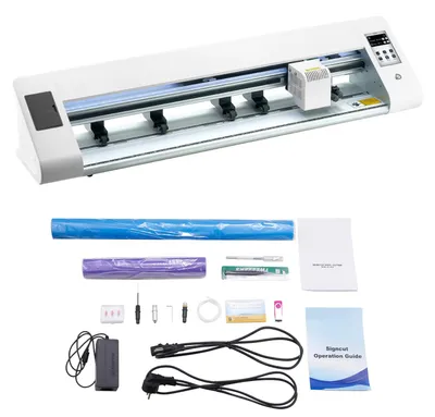 Produktbild von SucceBuy Vinylschneider (60 cm Schnittbreite) mit automatischer Kantenerkennung, Designsoftware und zwei Klingentypen, kompatibel mit SVG/EPS/PLT-Dateiformaten, ideal für kreative DIY-Projekte