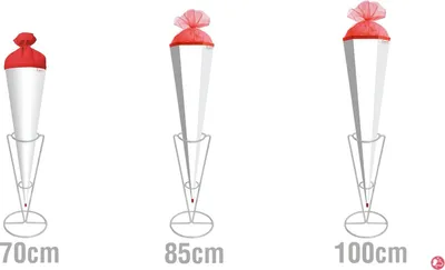 Produktbild von Ständer für Roth-Schultüten passend für 70 cm, 85 cm und 100 cm - 24 cm rund / 35 cm hoch, Metall