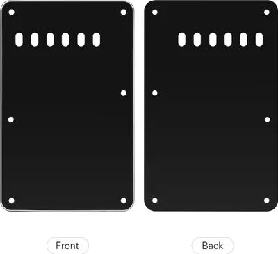 Obrázok produktu pre Gitarová podložka, 6 otvorov, 3-vrstvová gitarová podložka, PVC celuloid, kryt tremolo dutiny pre elektrické gitary ST (BLACK)