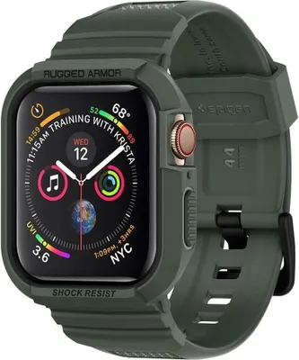 Obrázok produktu pre Spigen 062CS26016, Skupina, Smartwatch, Zelená, Apple, Watch Series 4, Termoplastický polyuretán (TPU)