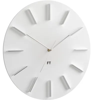 Produktbild von Runde Wanduhr Weiß mit geräuschlosem Uhrwerk für Wohnzimmer und Schlafzimmer